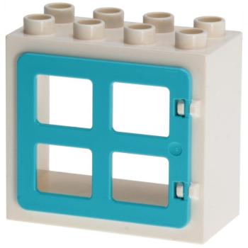 LEGO Duplo - Building Window 61649/90265 White Medium Azure