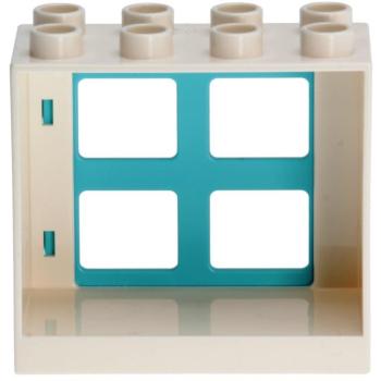 LEGO Duplo - Building Window 61649/90265 White Medium Azure