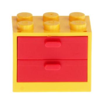 LEGO Parts - Container, Cupboard 2 x 3 x 2 4532a/4536 Yellow/Red