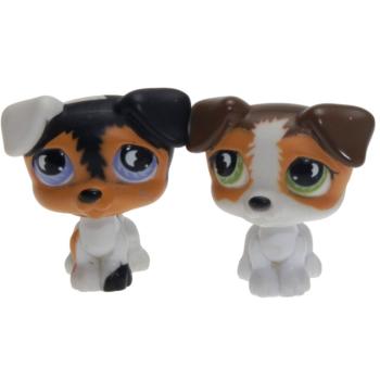 Littlest Pet Shop - Pet Pairs - 0803 Jack Russell, 0804 Jack Russell