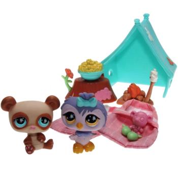 Littlest Pet Shop - Portable Pets - 0924 Owl, 0925 Panda