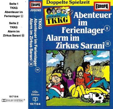MC - TKKG 009-010 - Abenteuer im Ferienlager - Alarm im Zirkus Sarani
