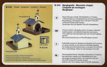 Faller HO Bausatz B-243 Bergkapelle