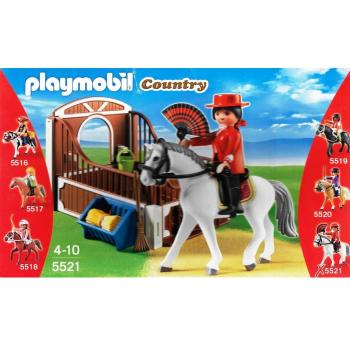 Playmobil - 5521 Andalusian horse box with white-brown