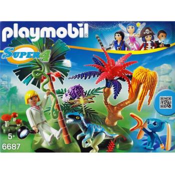 Playmobil - 6687 Super 4: Lost Island with Alien and Raptor