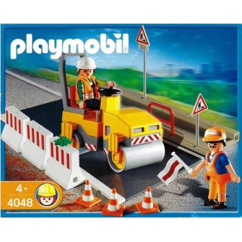 Playmobil - 4048 Strassenwalze mit Asphaltplatte