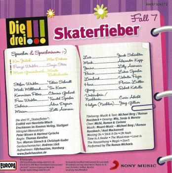 CD - Die drei !!! - Fall 07 - Skaterfieber