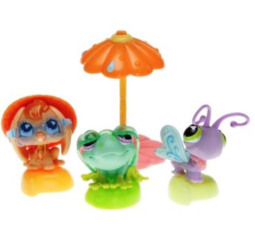 Littlest Pet Shop - Garden Get Together 92576 - Butterfly 0478, Frog 0479, Rabbit 0480
