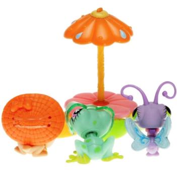 Littlest Pet Shop - Garden Get Together 92576 - Butterfly 0478, Frog 0479, Rabbit 0480