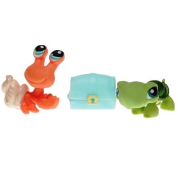 Littlest Pet Shop - Pet Pairs - 0187 Turtle, 0188 Hermit Crab