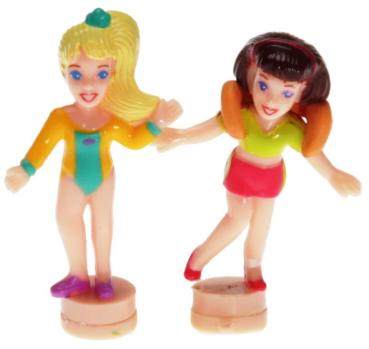 Polly Pocket Mini - 1999 - Gym Turnfest - Trampoline Mattel Toys 24846
