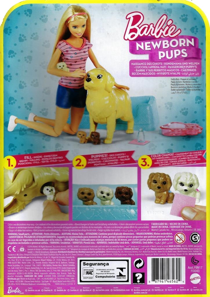 Lijm Weg huis Renovatie BARBIE - FDD43 Newborn Pups Doll & Pets - DECOTOYS
