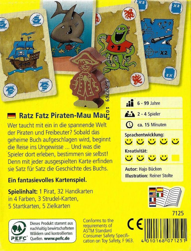 Haba 7125 Ratz Fatz Piraten Mau Mau Decotoys