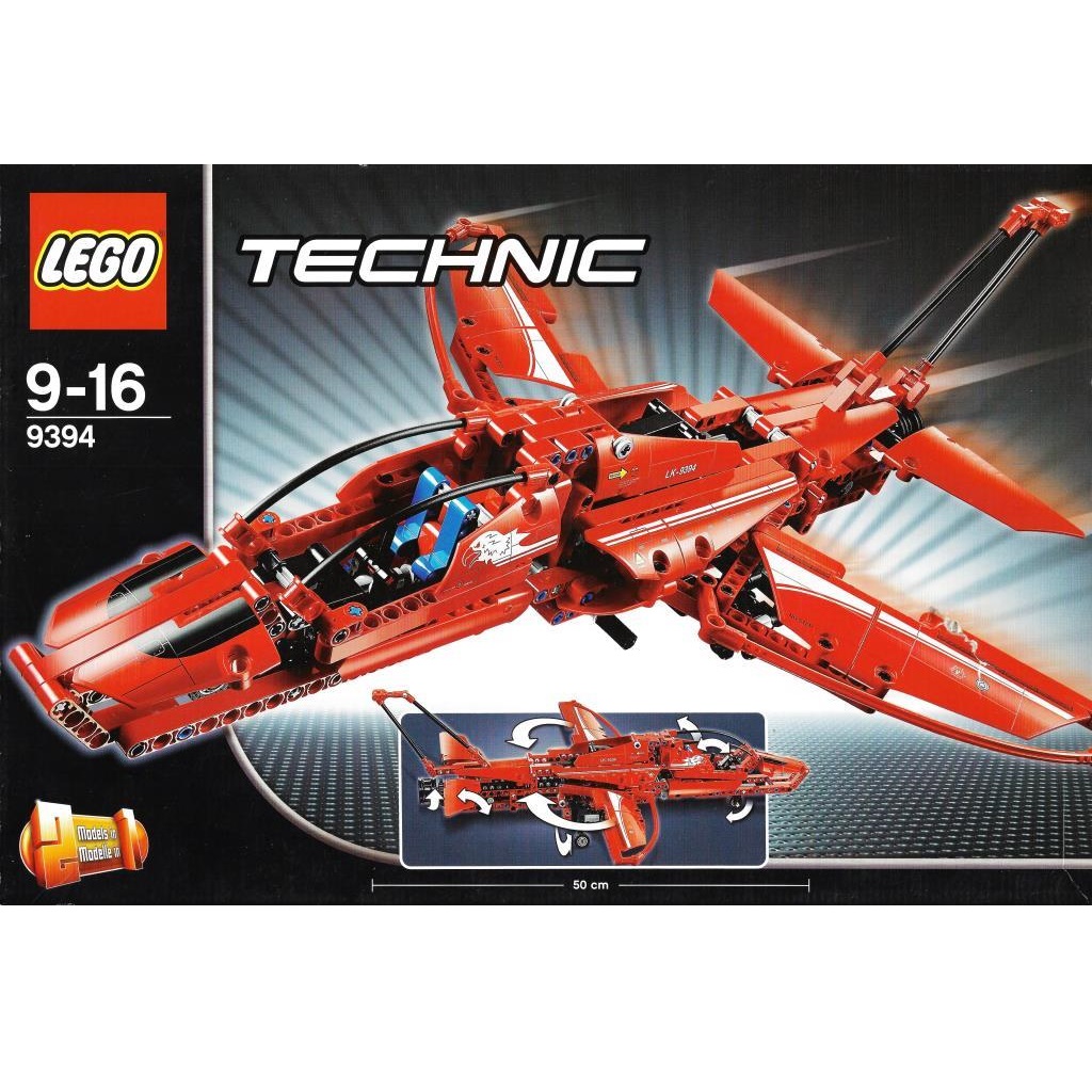 Lego 9394 Technic Jet Plane Avion Supersonique + notice + boite complet de  2012