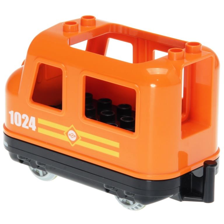 LEGO Duplo - Train Locomotive rouge/orange - DECOTOYS