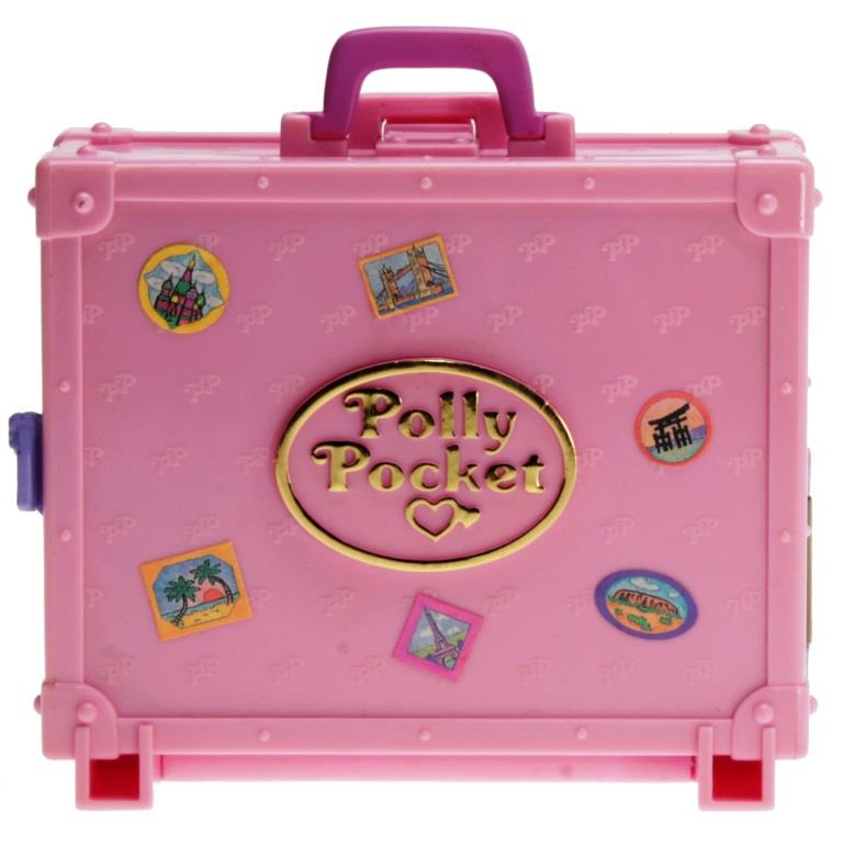 Vintage 1996 Polly Pocket Bluebird Polly In Paris New on Card Pink  Suitcase