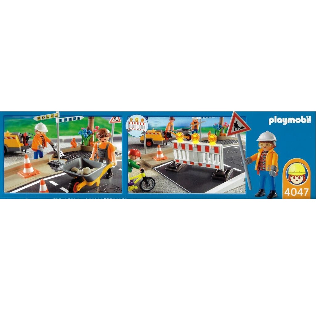 Playmobil - 4047 Ouvriers avec marteau piqueur enfant - DECOTOYS