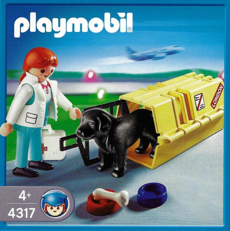 Playmobil 4317 Tierärztin mit Hund und Flugbox DECOTOYS