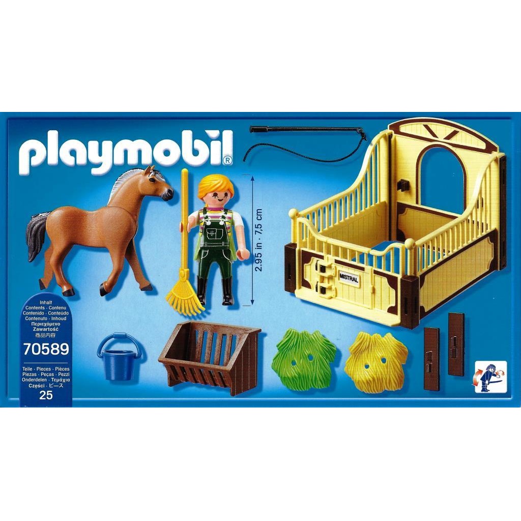 Playmobil - 5517 / 70589 Cheval fjord avec box à chevaux marron-jaune -  DECOTOYS