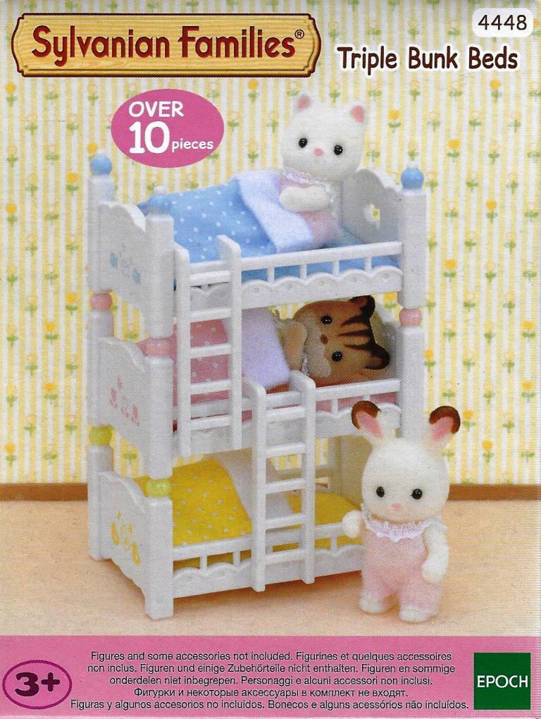 Sylvanian triple deals bunk bed set