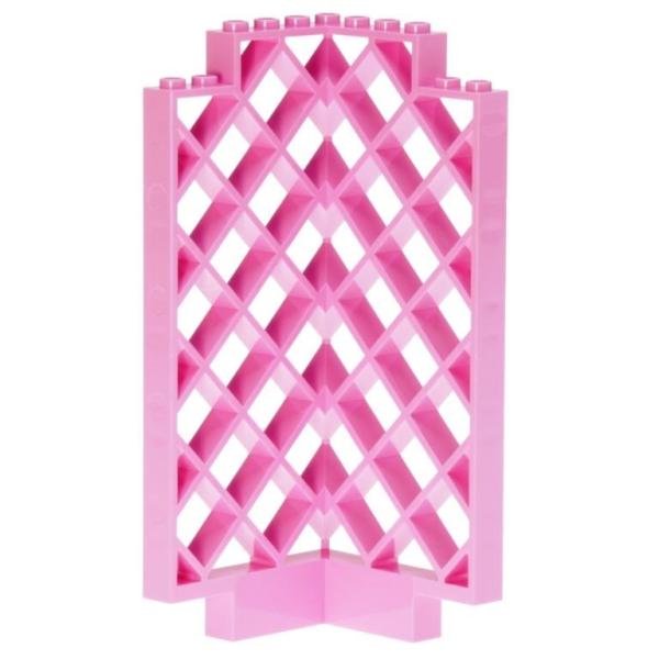 LEGO Belville Parts - Wall, Lattice Corner 30016 Bright Pink