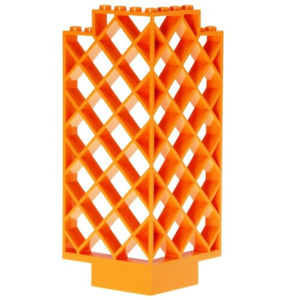 LEGO Belville Parts - Wall, Lattice Corner 30016 Medium Orange