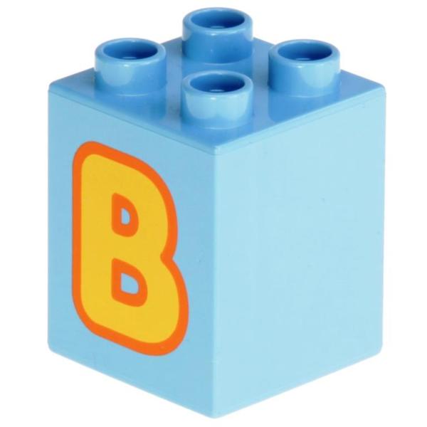 LEGO Duplo - Brick 2 x 2 x 2 Letter B 31110pb099