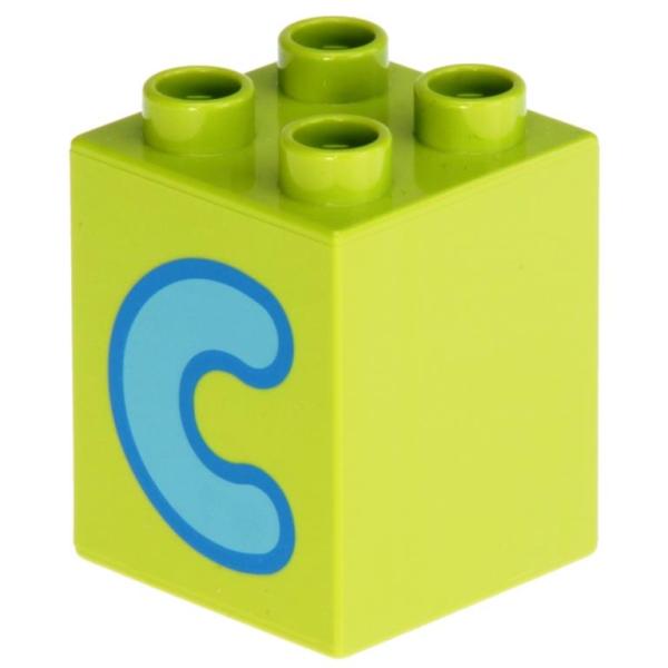 LEGO Duplo - Brick 2 x 2 x 2 Letter C 31110pb100