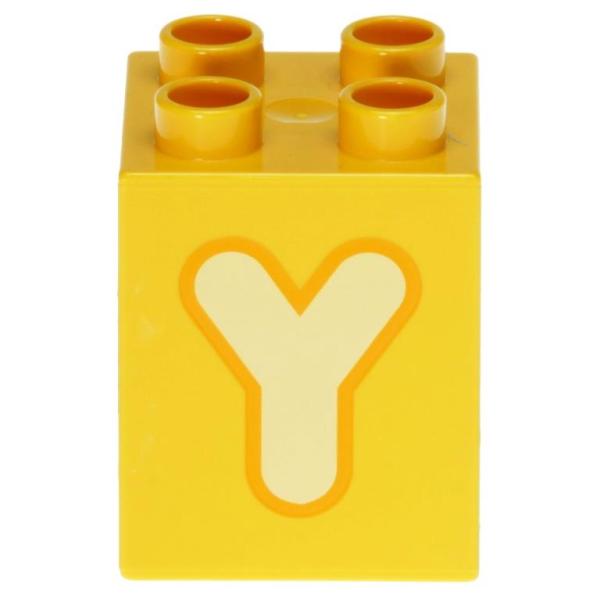 LEGO Duplo - Brick 2 x 2 x 2 Letter Y 31110pb168
