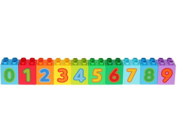 LEGO Duplo - Brick 2 x 2 x 2 Number 2 31110pb074 Orange