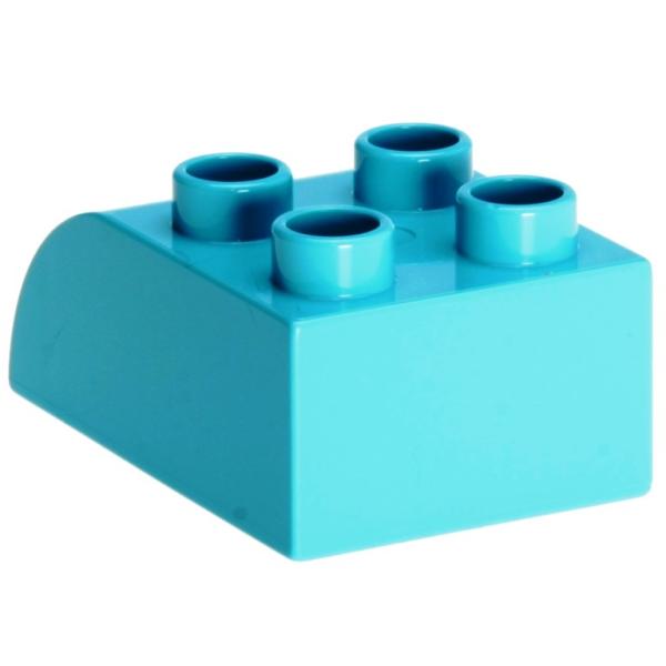 LEGO Duplo - Brick 2 x 3 with Curved Top 2302 Medium Azure
