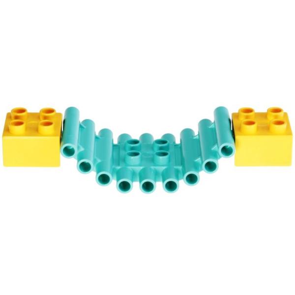 LEGO Duplo - Bridge Log 31062 Light Turquoise with Bricks