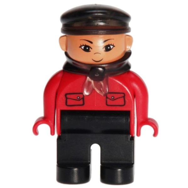 LEGO Duplo - Figure Male 4555pb051 (Intelli-Train Red Conductor)
