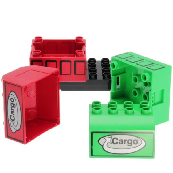 LEGO Duplo - Train Wagons de fret Cargaison de conteneurs 31300c01/47423pb08/51548pb02