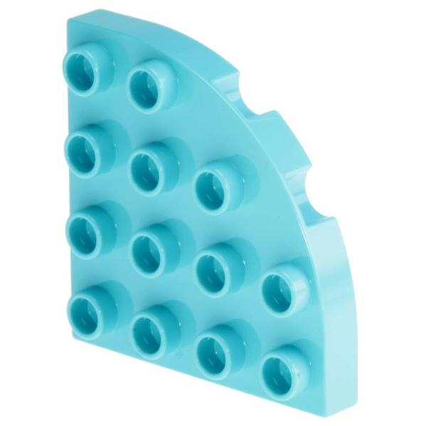 LEGO Duplo - Plate Round Corner 4 x 4 98218 Medium Azure