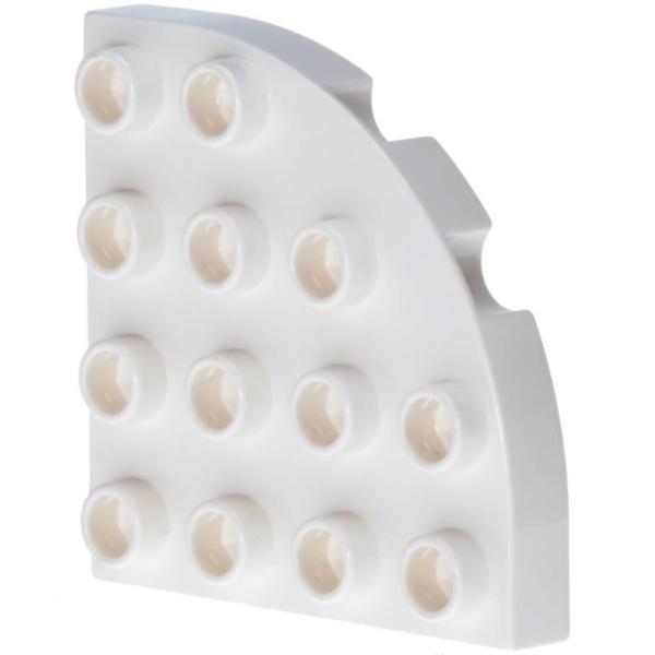 LEGO Duplo - Plate Round Corner 4 x 4 98218 White