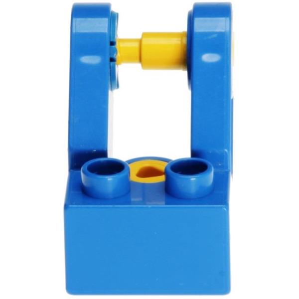 LEGO Duplo - Toolo Brick 2 x 2 with Angled Bracket 6284c01 Blue