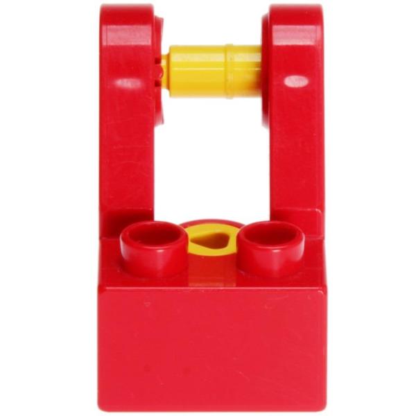 LEGO Duplo - Toolo Brick 2 x 2 with Angled Bracket 6284c01 Red