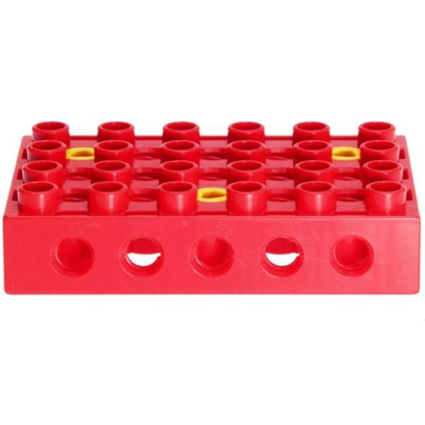 LEGO Duplo - Toolo Brick 4 x 6 with 3 Screws 31345c01 Red