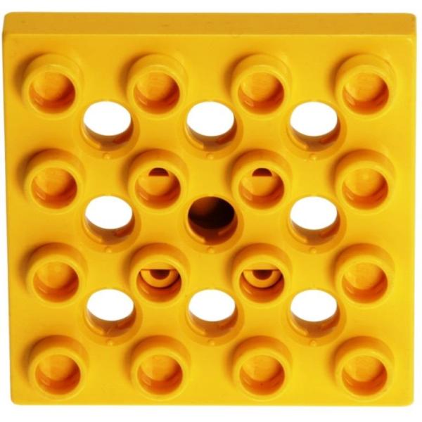 LEGO Duplo - Toolo Plate 4 x 4 with Clip at Bottom Yellow 6656