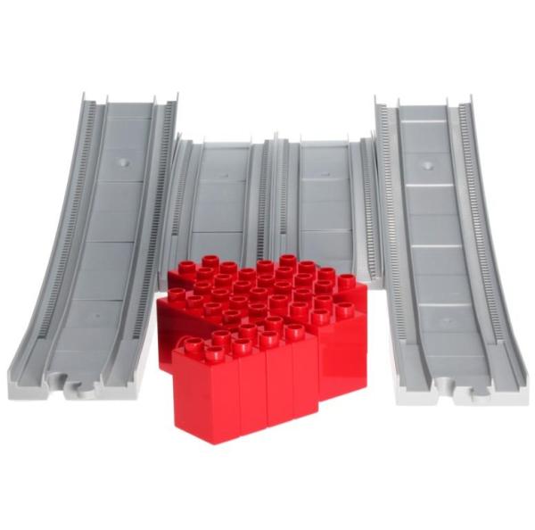 LEGO Duplo - Train Bridge (Light Bluish Gray)