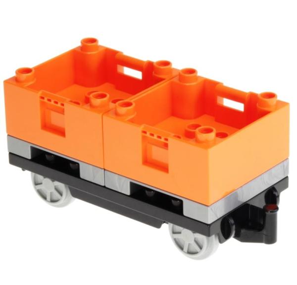 LEGO Duplo - Train Güterwagen Behältertransportwagen 31300c01/47415/47423 orange
