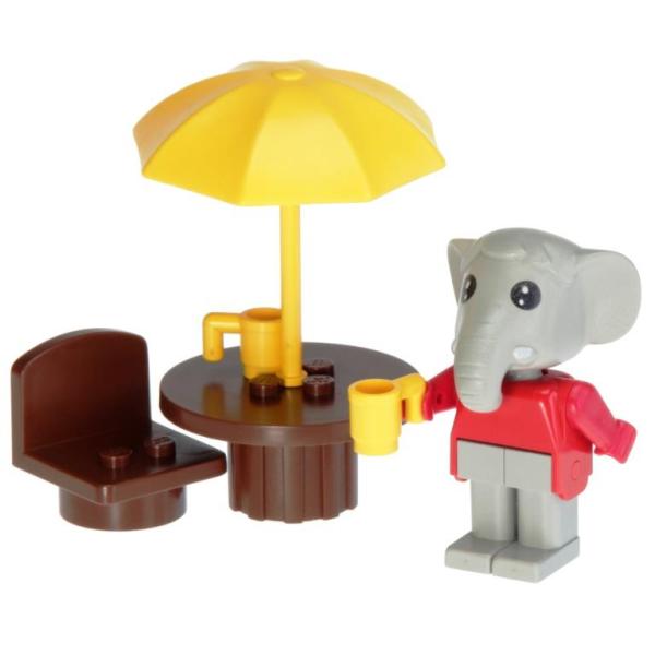 LEGO Fabuland 3601 - Edward Elefant à la table du jardin
