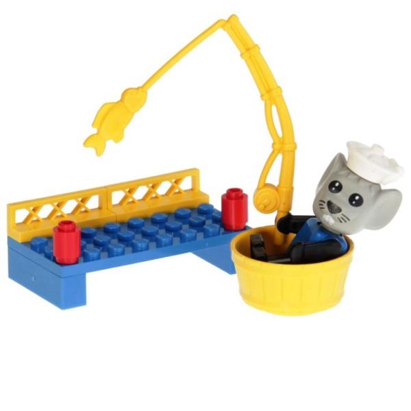LEGO Fabuland 3717 - Morty Mouse avec canne à pêche