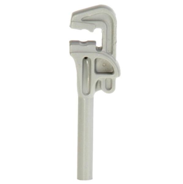 LEGO Parts - Minifigure, Utensil Tool Pipe Wrench 4328 Light Gray