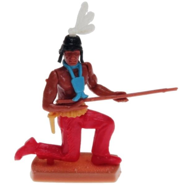 Plasty - Indianer kniend mit Gewehr