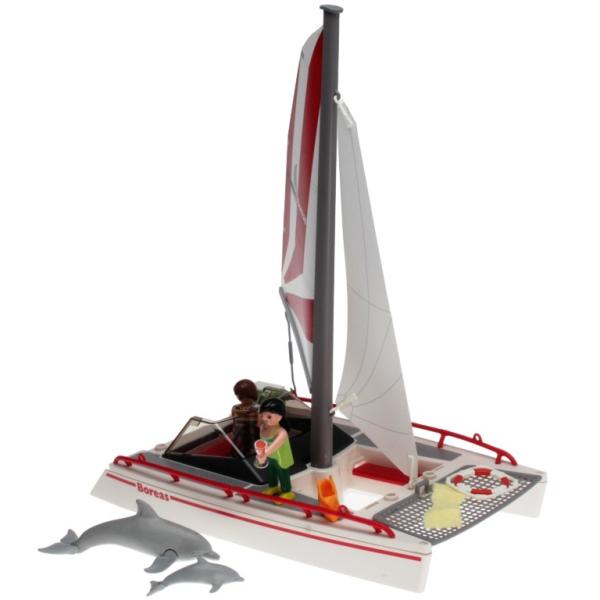Playmobil - 5130 Catamaran Sailboat with Dolphins