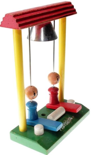 Playskool - 1970 Vintage Bell Tower Carnival Schoolhouse Toy