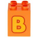 LEGO Duplo - Brick 2 x 2 x 2 Letter B 31110pb145