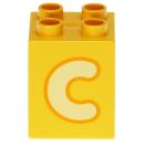 LEGO Duplo - Brick 2 x 2 x 2 Letter C 31110pb146